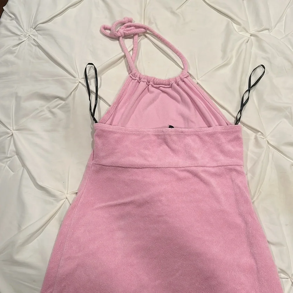 Pink Terry Cloth Beach Cover Up - Picture 3 of 5